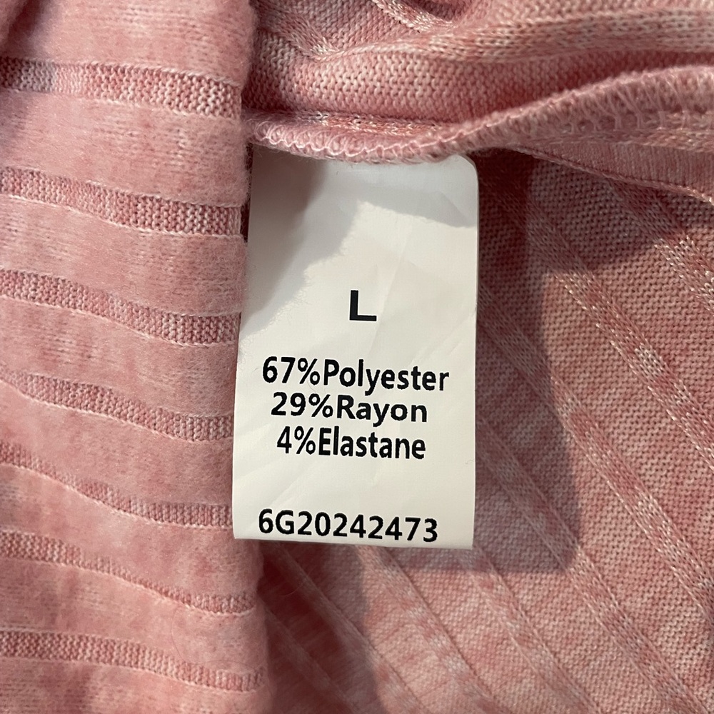 Pink Off-Shoulder Ribbed Dress - Picture 3 of 4